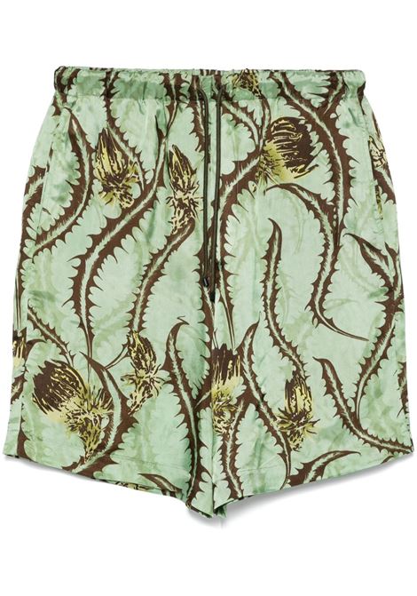 Multicolored Multicolored piperi Thistle-print  shorts Dries van noten - men